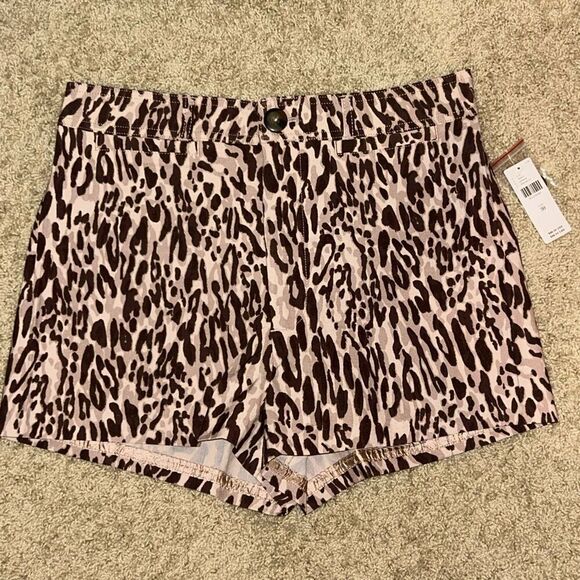 Maeve Anthropologie Ettie shorts animal print edition brown motif size 30 NEW - Picture 4 of 9
